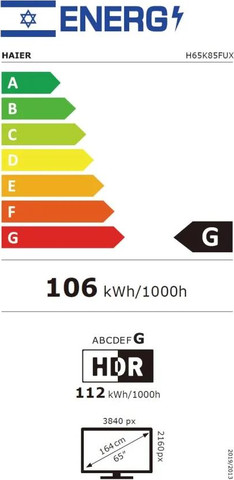 טלוויזיה חכמה Haier 65" 4K Smart LED H65K85FUX