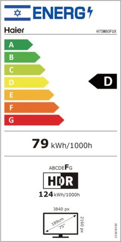 טלוויזיה חכמה Haier 75" 4K QD-Mini LED Smart H75M80FUX