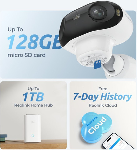 מצלמת אבטחה חיצונית Reolink Argus 4 Pro 4K Wireless לבן