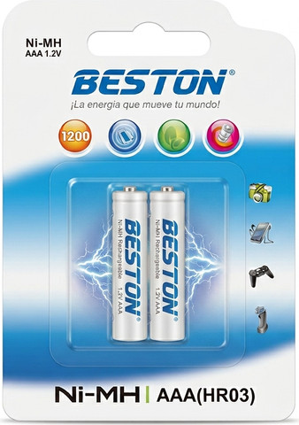 זוג סוללות נטענות AAA 800mAh Ni-MH – עד 1000 מחזורי טעינה