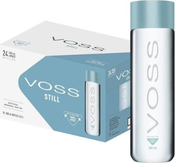 ארגז מים מינרלים VOSS - 24 יחידות בקבוק פלסטיק