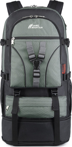 תיק גב מתרחב 50+5 ליטר - Camel Mountain® XL Mountaineer - אפור