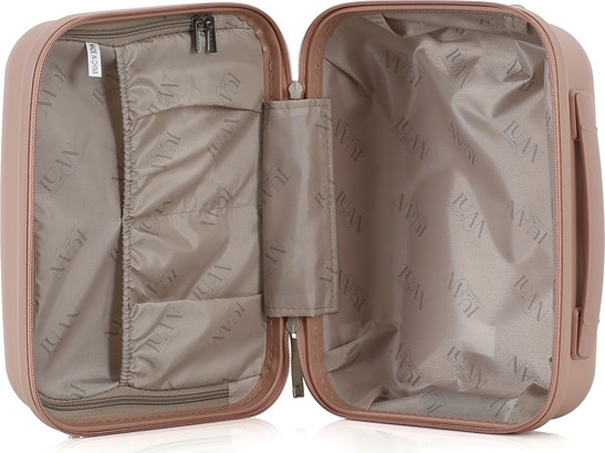 סט3  מזוודות קשיחות 20"/24"/28" + תיק קוסמטיקה דגם Bordo מבית המותג היוקרתי Luan-רוזגולד