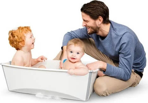 אמבטיה מתקפלת Flexi Bath XL צבע לבן/אפור  STOKKE