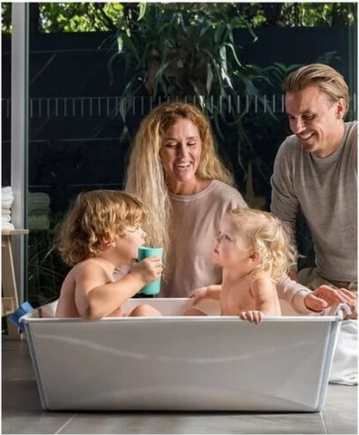 אמבטיה מתקפלת Flexi Bath XL צבע לבן/אפור  STOKKE
