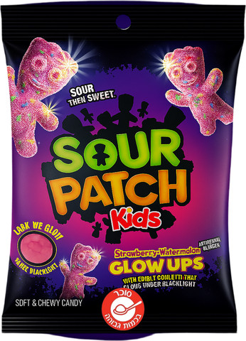 Sour Patch Glow סאוור פאץ סוכריות זוהרות בחושך בטעם אבטיח
