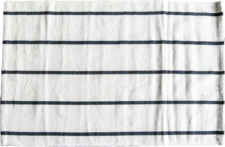 שטיח כותנה 60X150 ס"מ Azure Line - טבעי&שחור