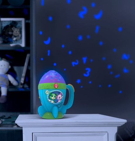 מנורת לילה ומקרן טיל עם מנגינות ואפקטים