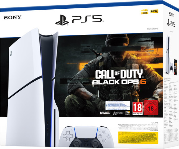 קונסולת משחק סוני פלייסטיישן Sony Playstation 5 Slim כולל שובר למשחק Call of Duty BO6 פלייסטיישן 5 PS5 Standard + Call of Duty BO6