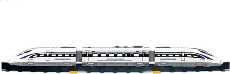 רכבת נוסעים מהירה דו כיוונית עם שלט רחוק 39 אביזרים עם אורות וצלילים