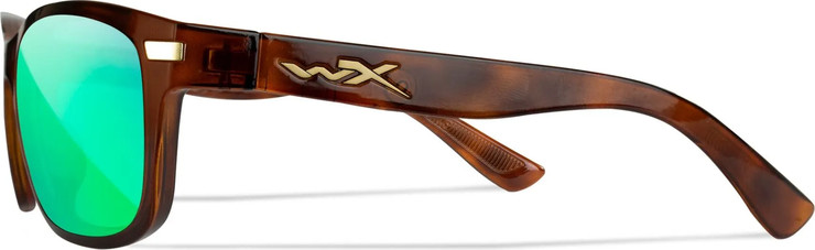 משקפי שמש ומגן פולירייזד WILEY X דגם HELIX  GREEN MIRROR