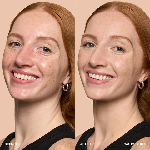 FOUNDATION מייק אפ בגימור מאט עם מקדם הגנה WARM IVORY-  SPF15