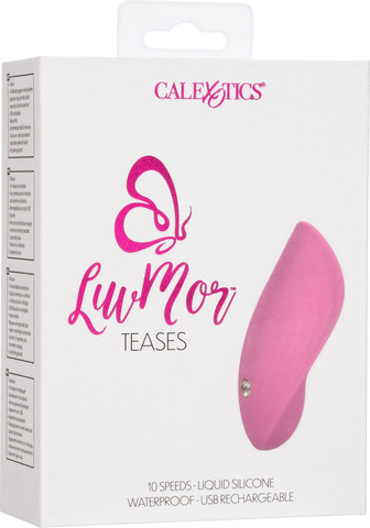 מעסה כף יד מסיליקון נוזלי עם 10 מצבי רטט | CalExotics LuvMor Teases ,ורוד