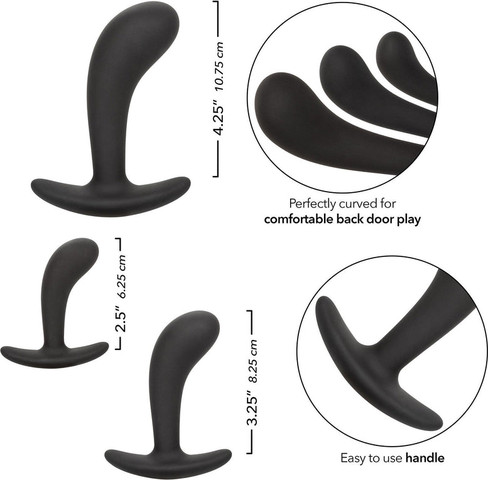 סט 3 פלאגים אנאלים מסיליקון | Silicone Prostate Kit ,שחור