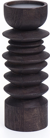 פמוט אורגניק עץ 10.5x10.5x28
