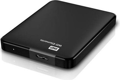 כונן חיצוני קשיח Western Digital Elements Portable 4TB בצבע שחור