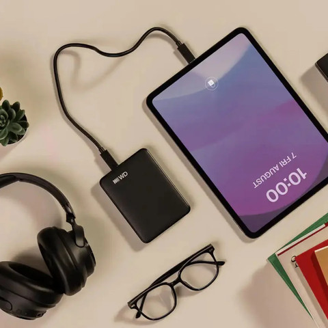 כונן קשיח חיצוני דגם Elements Portable USB-C 6TB מבית WD