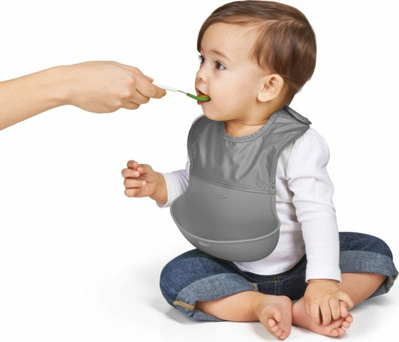 סינר לתינוק אפור OXO TOT