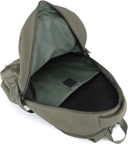 תיק גב The Satin Ultimate Max 28L למחשב 16 אינץ' מבד קנווס מבית כאמל מאונטין - חאקי