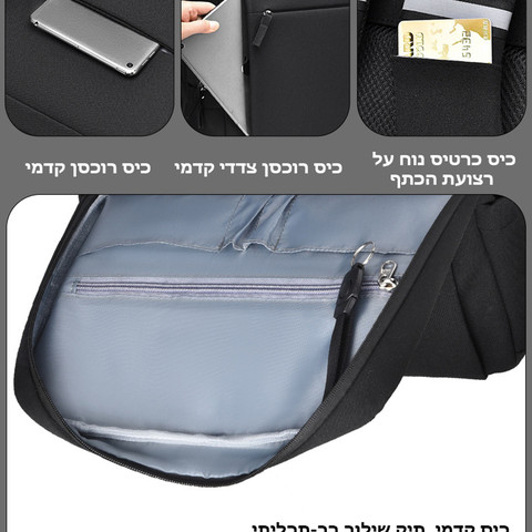 תיק גב Nimbus Max למחשב 15-17 אינץ' עמיד במים מבית כאמל מאונטין - אפור זית (15 15.6 16) אינץ