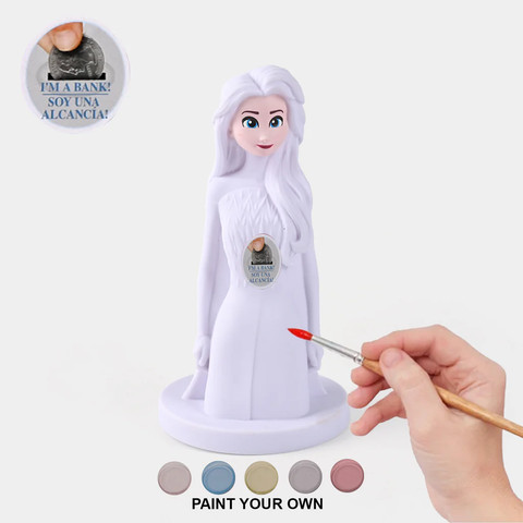 גבס ליצירה אלזה  עם בנק מטבעות FROZEN