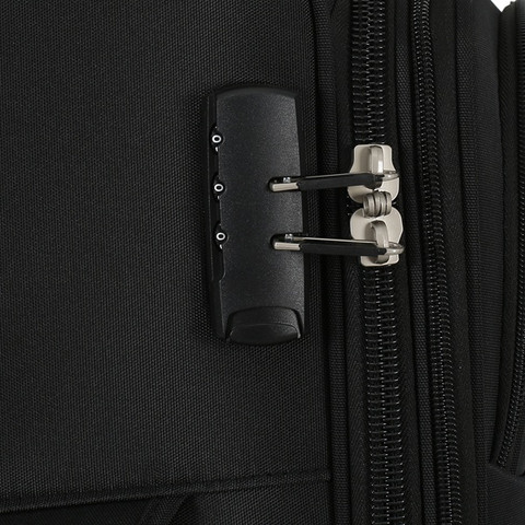 סט 3 מזוודות בד 20"/24"/28" דגם HORIZON מבית המותג היוקרתי Luan-שחור