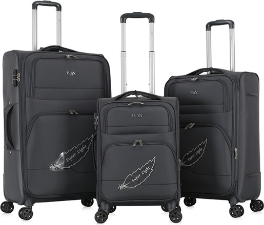 סט 3 מזוודות בד 20"/24"/28" דגם HORIZON מבית המותג היוקרתי Luan-אפור