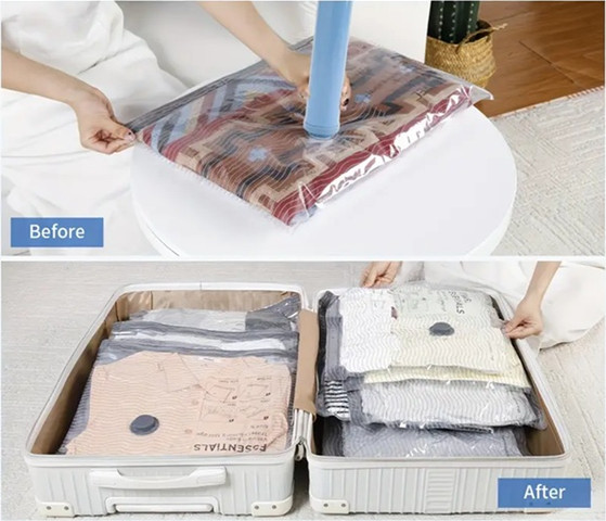 סט 12 שקיות ואקום לנסיעות- 12 pcs vacuum bags מותג Travel Tech