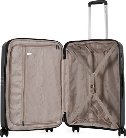 סט 3 מזוודות קשיחות 20"/25"/29" + תיק קוסמטיקה 14" דגם ORLANDO מבית המותג היוקרתי Luan-שחור
