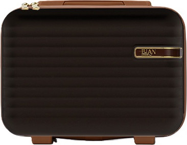 סט 3 מזוודות קשיחות 20"/25"/29" + תיק איפור דגם Belle של המותג Luan בעיצוב יוקרתי- קפה