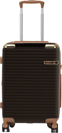 סט 3 מזוודות קשיחות 20"/25"/29" + תיק איפור דגם Belle של המותג Luan בעיצוב יוקרתי- קפה