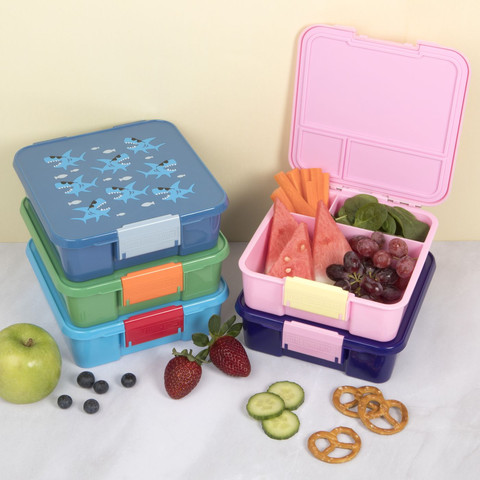 קופסת אוכל מחולקת Bento5 מחולקת 5 תאים (מונטי) Strawberry