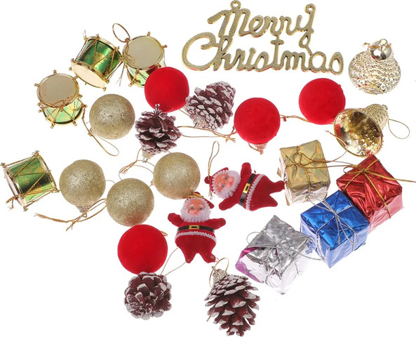 מארז קישוטים לעץ אשוח Merry Christmas