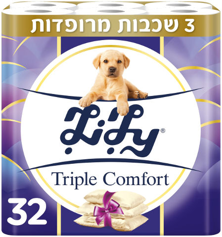 TRIPLE COMFORT נייר טואלט 3 שכבות מרופדות