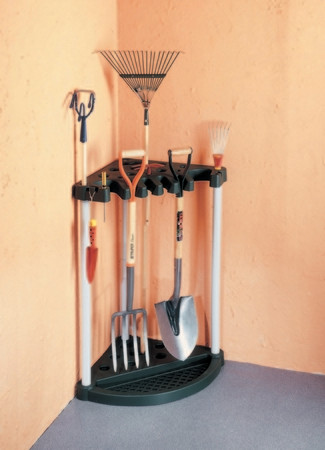 מתקן כלי גינון פינתי - TOOL RACK מעמד אידיאלי לאחסנת עד כ 24 כלי גינון שונים