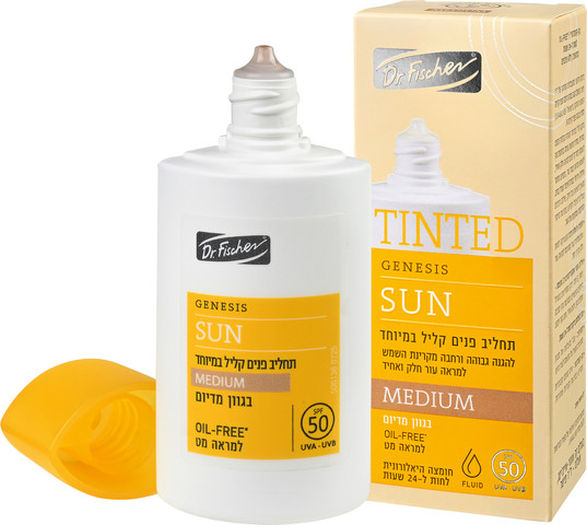 GENESIS SUN תחליב פנים קליל במיוחד גוון מדיום SPF50