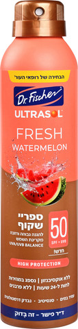 ספריי שקוף להגנה SPF50 בניחוח FRESH WATERMELON