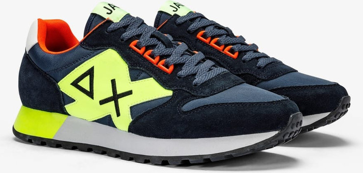 נעלי סניקרס SUN68 JAKI FLUO - Navy Blue
