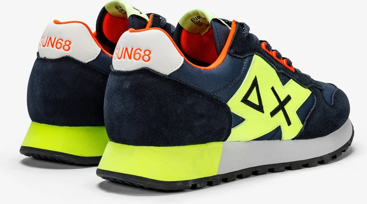 נעלי סניקרס SUN68 JAKI FLUO - Navy Blue