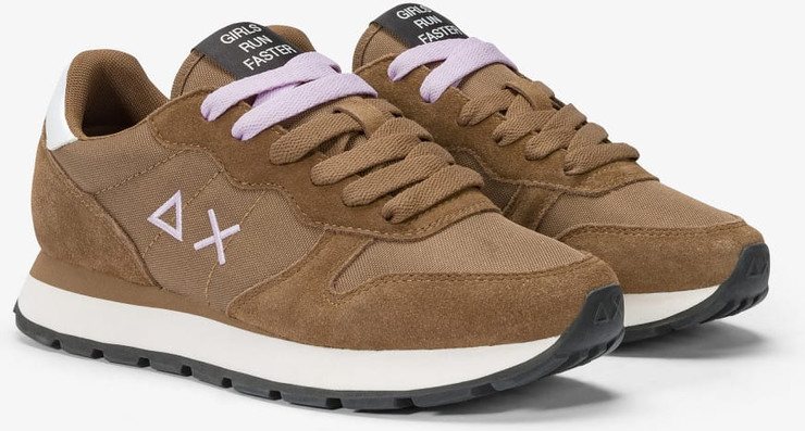 נעלי סניקרס SUN68 ALLY SOLID NYLON - Dark brown