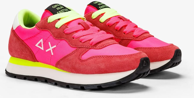 נעלי סניקרס SUN68 ALLY SOLID NYLON - Fuchsia
