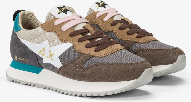 נעלי סניקרס SUN68 STARGIRL MULTICOLOR - Light Gray