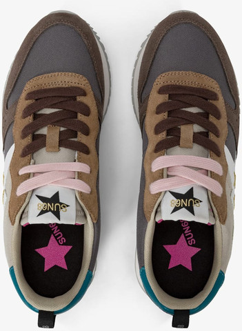 נעלי סניקרס SUN68 STARGIRL MULTICOLOR - Light Gray