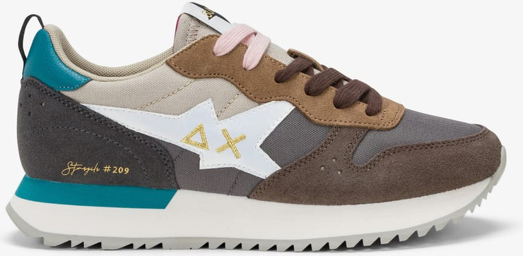 נעלי סניקרס SUN68 STARGIRL MULTICOLOR - Light Gray