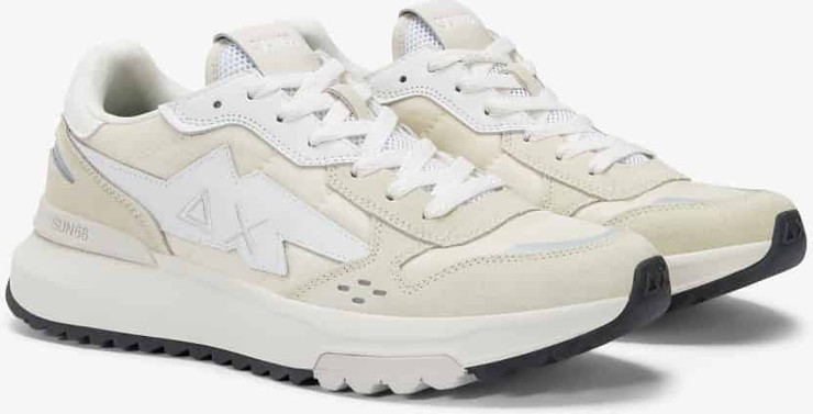 נעלי סניקרס SUN68 NIKI 2.0 SPORT BIANCO PANNA