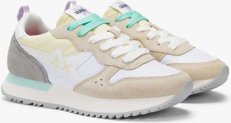 נעלי סניקרס SUN68 STARGIRL MULTICOLOR OFF WHITE