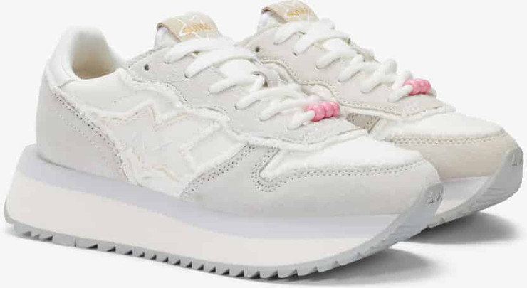 נעלי סניקרס SUN68 BIG STARGIRL CANVAS OFF WHITE