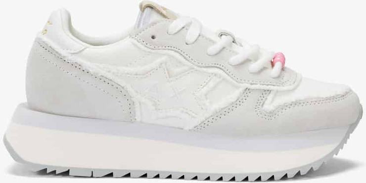 נעלי סניקרס SUN68 BIG STARGIRL CANVAS OFF WHITE