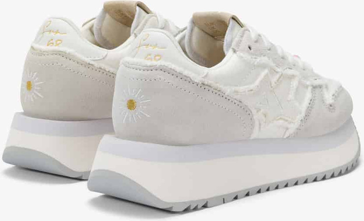 נעלי סניקרס SUN68 BIG STARGIRL CANVAS OFF WHITE