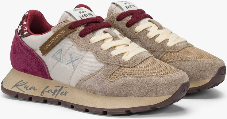 נעלי סניקרס SUN68 ALLY VINTAGE- Beige